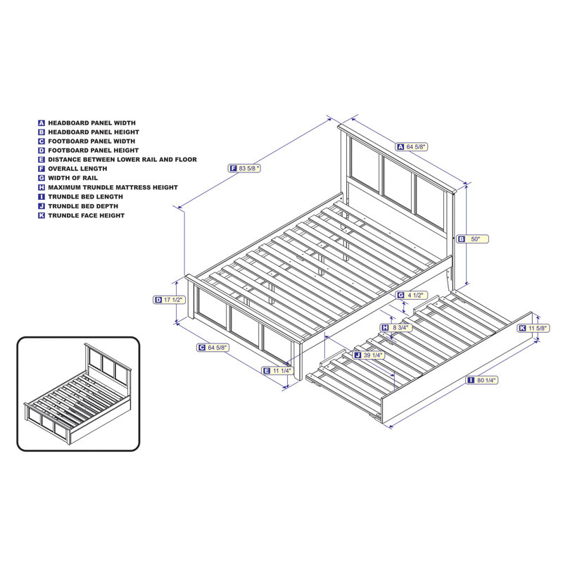 Three Posts™ Marquardt Solid Wood Bed & Reviews Wayfair